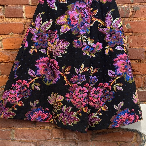 Adrianna Papell Metallic Floral Jacquard Fit & Flare‎ Dress Size 6 - Picture 5 of 7